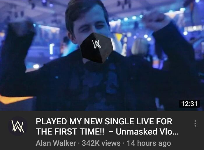 This Badly Photoshopped Mask On Music Video Thumbnail