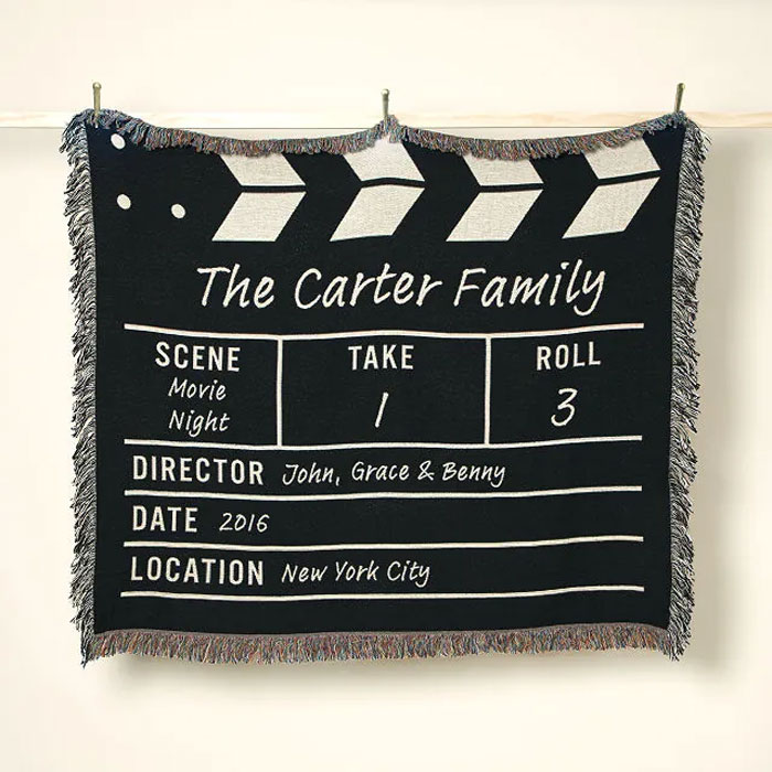 Personalized Family Movie Night Blanket