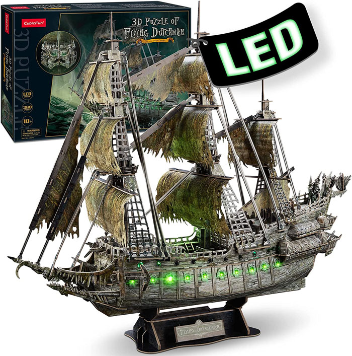 LED Pirates Of The Caribbean Flying Dutchman 3D Puzzle