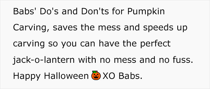 "Do's And Don'ts Of Pumpkin Carving" From This Grandma With Over 2.6M Followers
