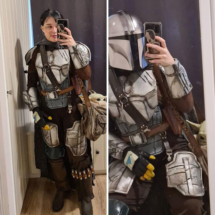 My Halloween Mando Costume For Our Uni Halloween Day, I Hope I See More Star Wars Costumes Today