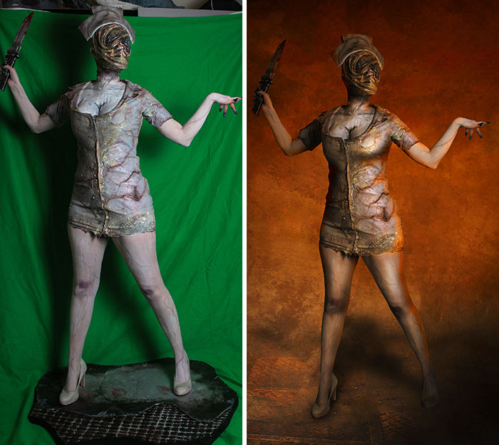 My Silent Hill Costume. Before vs. After