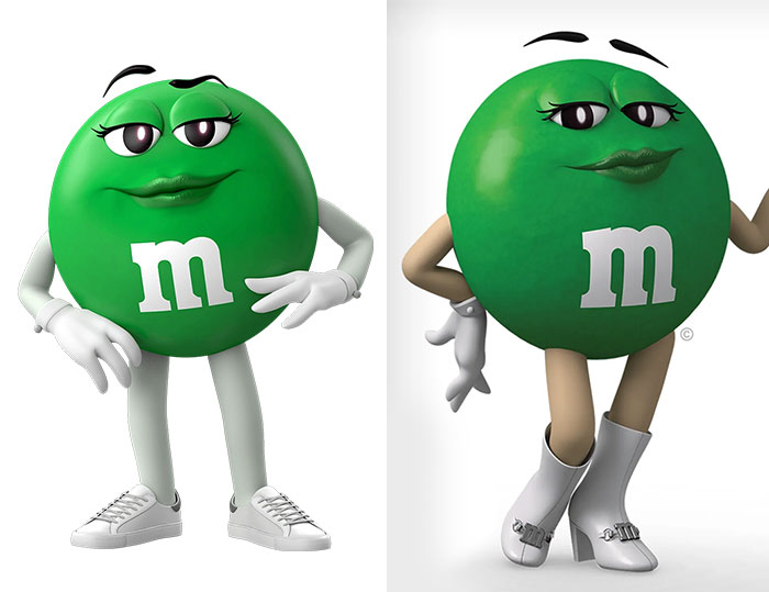 New Green M&M Vs. The Old M&M
