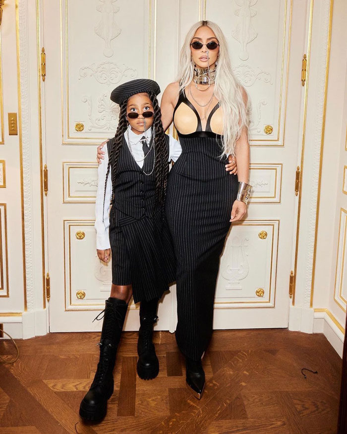 Kim Kardashian And North West At Jean Paul Gaultier Couture Show 2022