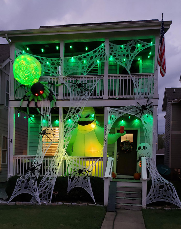 Halloween Decorations At My House Have Gotten Much Better Since My Son Suggested A Spider Theme