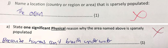 The Answer From A Guy In My Class On A Geology Exam