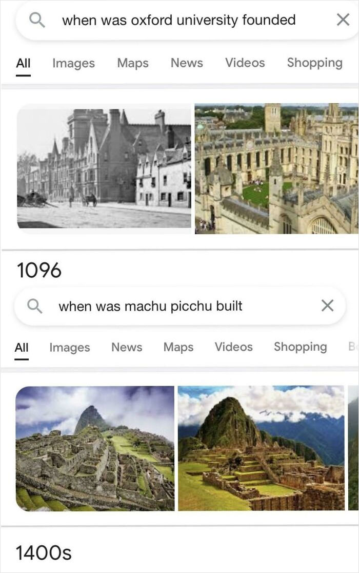 Oxford University Is Over 300 Years Older Than Machu Picchu