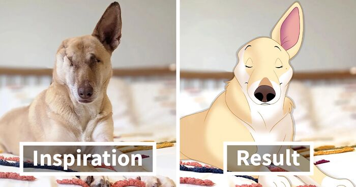 People Send Pictures Of Their Pets To This Artist To Get Them ‘Disneyfied’ (40 Pics)