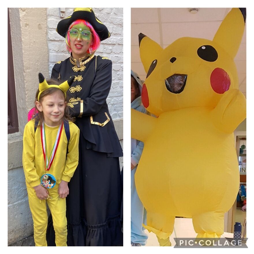 Last Year We Went As Pikachu And Pink-Haired Buccaneer…