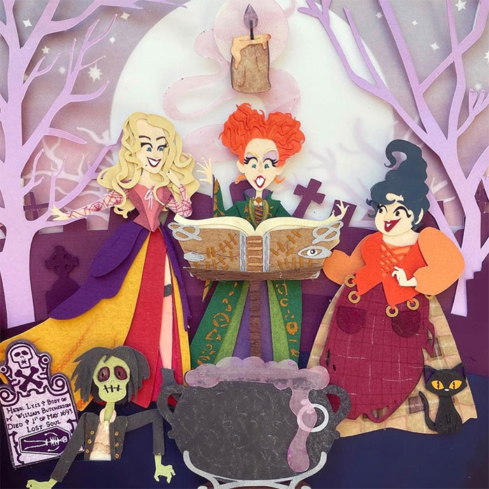 I Create Paper Art, And In Honor Of October, Here Are My Favorite Witch Characters (18 Pics)