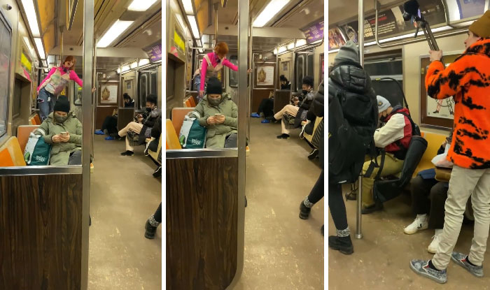  Filmó todo un video musical en el metro, porque el viaje por la ciudad de Nueva York ya no es lo suficientemente miserable