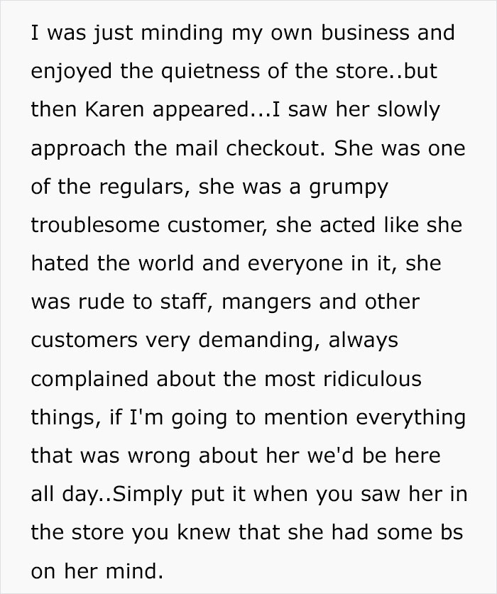 Karen Makes Employee's Life A Living Hell Over 10 Cents, Is Left Embarrassed In Front Of The Whole Store After They Maliciously Comply Karen Makes Employee's Life A Living Hell Over 10 Cents, Is Left Embarrassed In Front Of The Whole Store After They Maliciously Comply