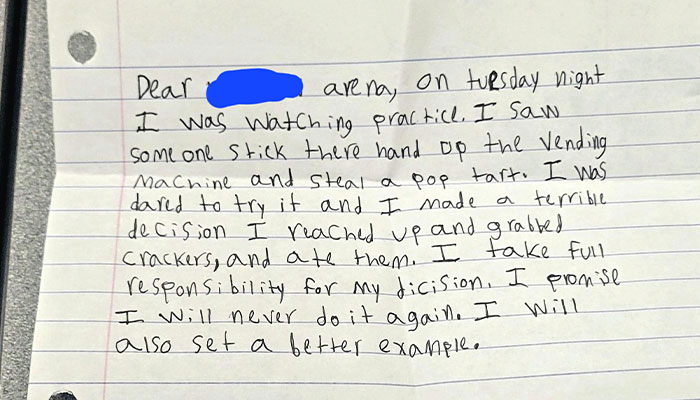 Man Finds Wholesome Note And $6 Under Office Door From Person Who Felt Bad After Stealing Crackers From A Vending Machine