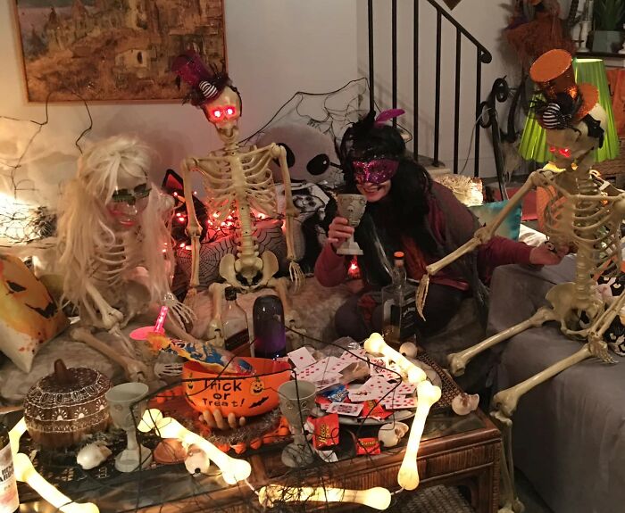 Since It Was Storming On Halloween I Celebrated Inside With All My Skelly Fiends..er Friends