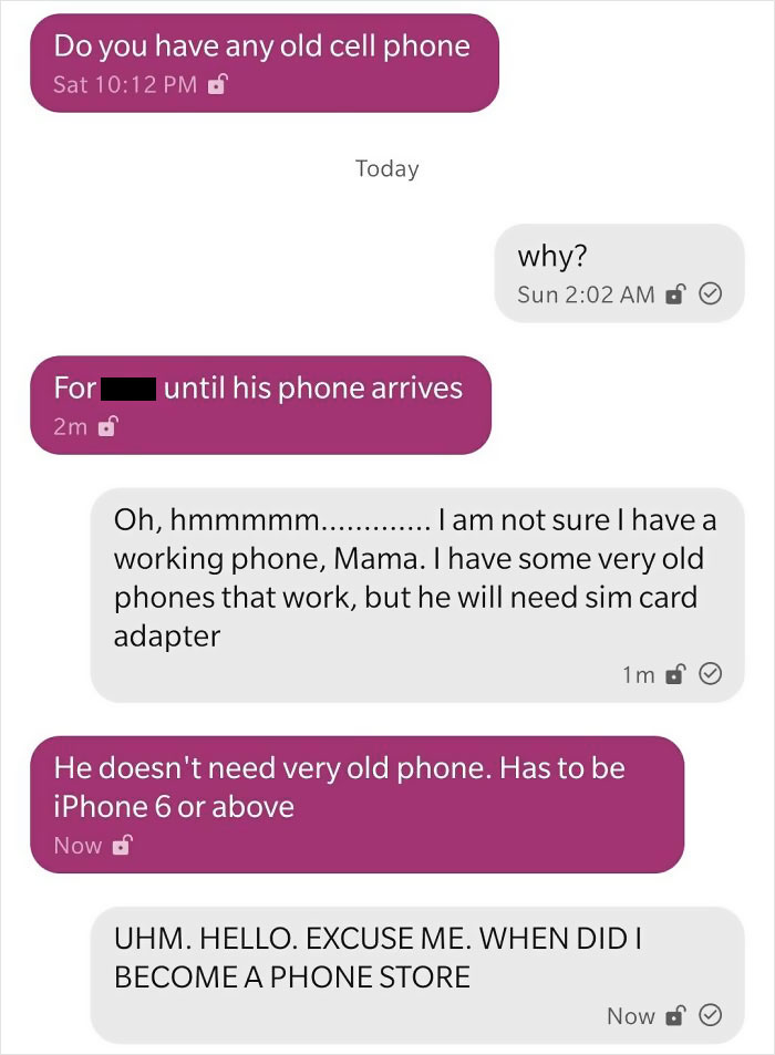 Mom Asked For 'Old Phone' As Temp For Uncle, Offered Old Phone, Can't Be Too Old Has To Be iPhone 6 Or Above
