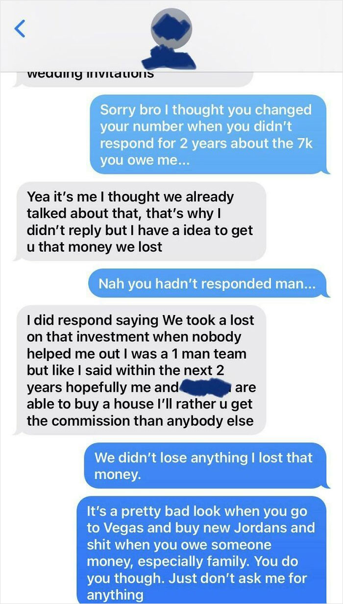 Cousin Who Has Owed Me $7k For Over 2 Years Suggests I Work As His Real Estate Agent To Get Paid Back