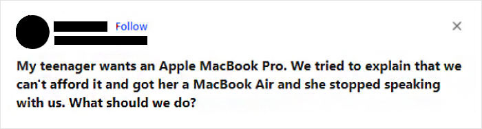 I'd Be Happy If My Parents Got Me Anything