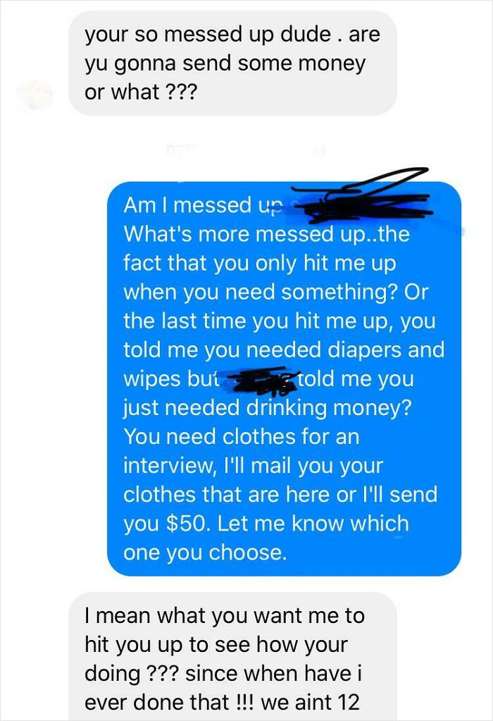 Family Member Wants Money. Doesn’t Like It When I Call Her Out