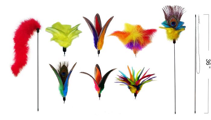 I Used To Make Feather Cat Toys. I Hand Made All Of These Toys
