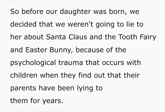 Dad Refuses To Participate In "Large-Scale Global Gaslighting" And Tells His Adopted Daughter That Santa And The Tooth Fairy Are Just Fictional Characters