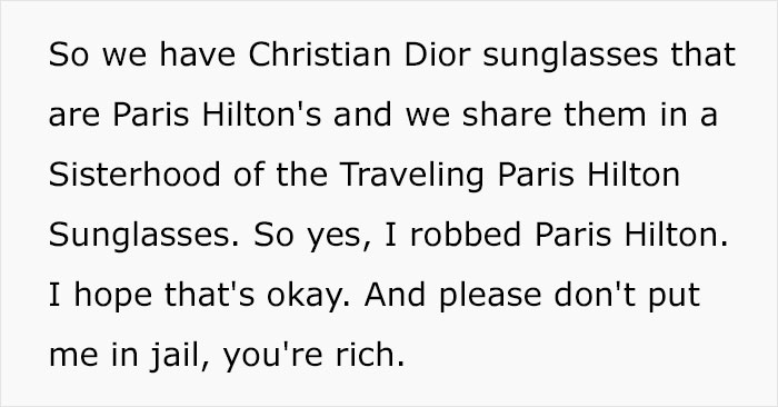Guy Admits Having Stolen Paris Hilton's Dior Sunglasses Back In 2007, Is Surprised To See Her Response Guy Admits Having Stolen Paris Hilton's Dior Sunglasses Back In 2007, Is Surprised To See Her Response