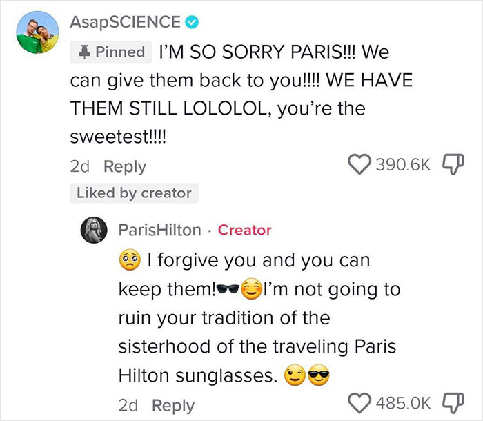 Guy Admits Having Stolen Paris Hilton's Dior Sunglasses Back In 2007, Is Surprised To See Her Response Guy Admits Having Stolen Paris Hilton's Dior Sunglasses Back In 2007, Is Surprised To See Her Response