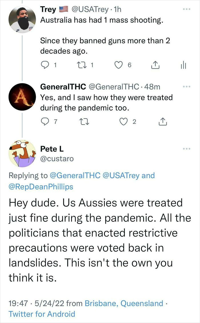 Man Thinks Australians Were Oppressed During The Pandemic To Justify The 2nd Amendment