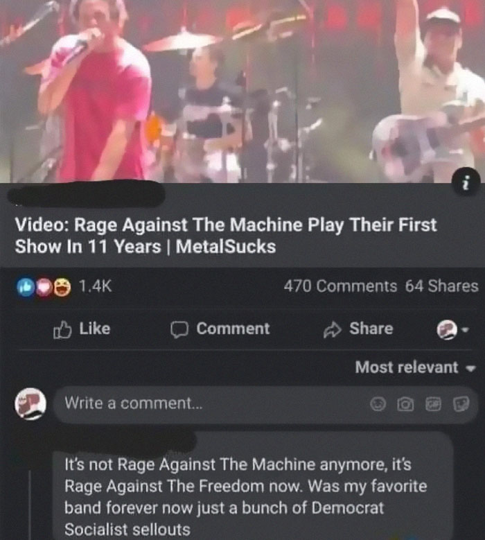Man Completely Misses The Point Of Rage Against The Machine