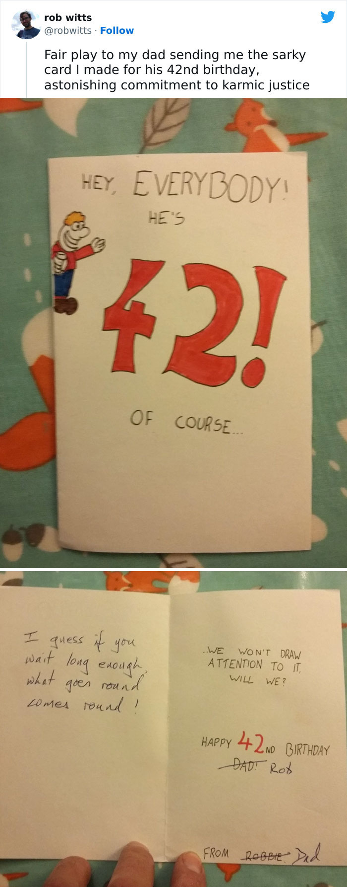 Dad Waits 28 Years To Return Birthday Card To Son