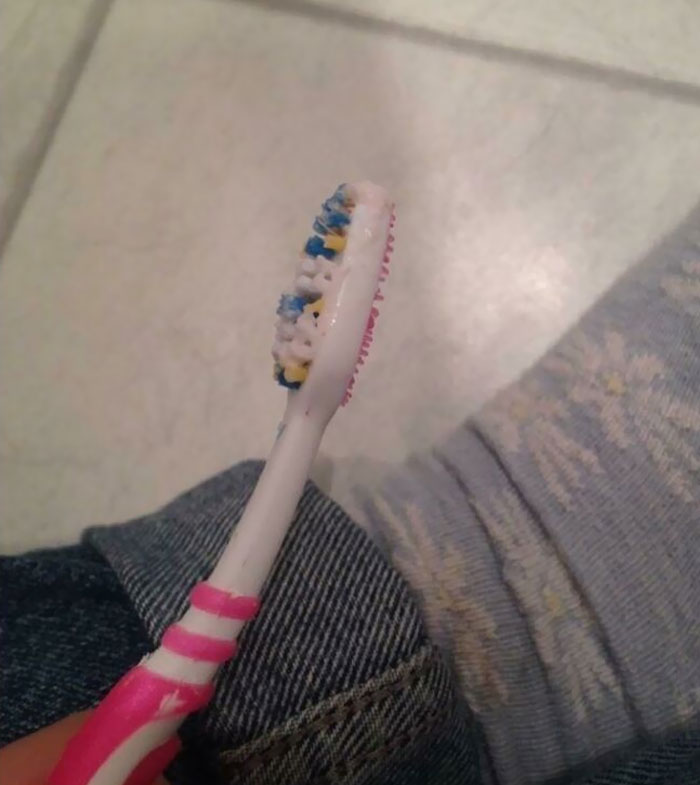 My Sister And I Had An Argument And She's Chopped The Bristles Off Of My Toothbrush. Why?
