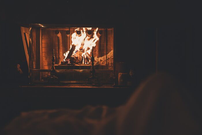 Cozy Fireplace Inside A House 