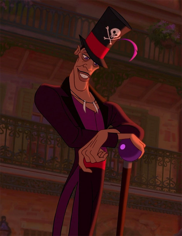 Dr. Facilier standing and looking from The Princess and the Frog