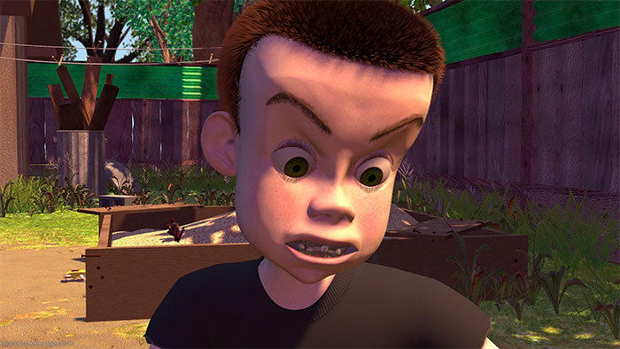 Sid looking from Toy Story