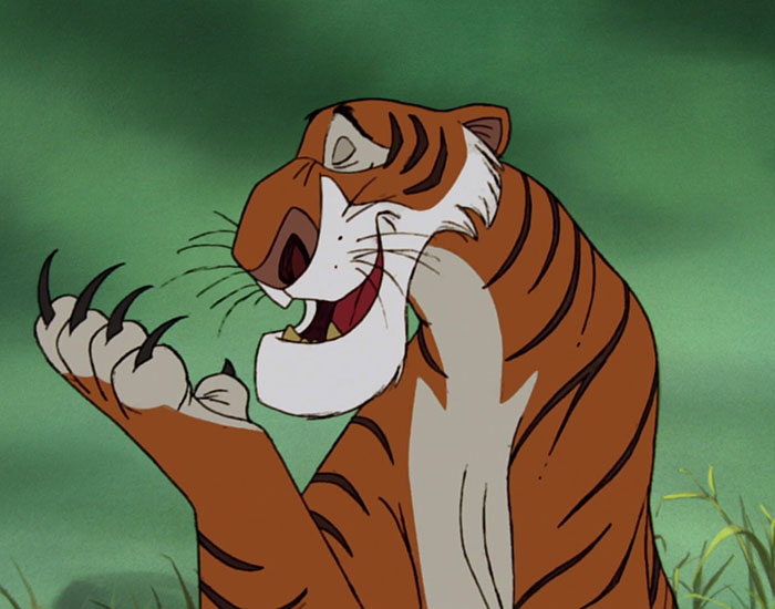 Shere Khan talking and smiling from The Jungle Book