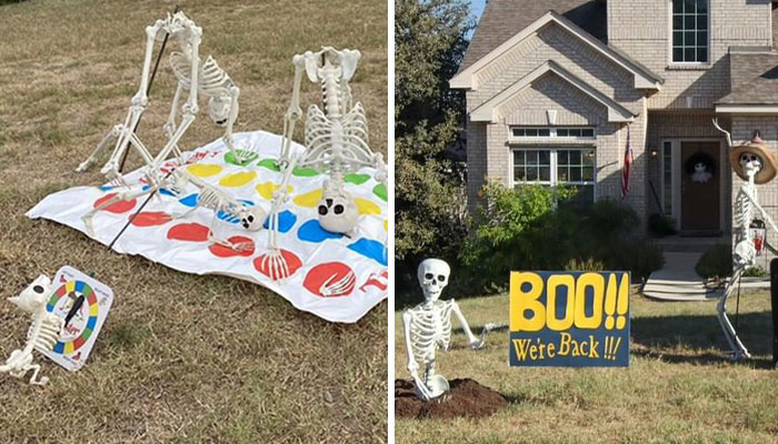 31 Funny Skeleton Scenes Created By This Family From Texas In The Lead Up To Halloween