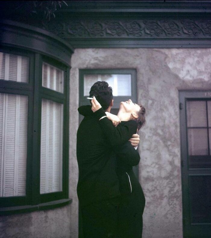 Dean Martin And Audrey Hepburn On The Set Of Sabrina (1954)