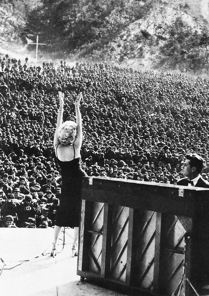 Marilyn Monroe Performing For Troops Stationed In Korea, February 1954