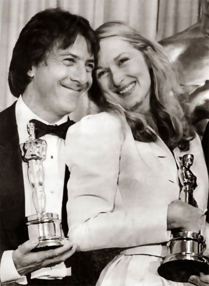 Dustin Hoffman Was Born On August 8th, 1937. Here He Is With Meryl Streep With Their Oscars