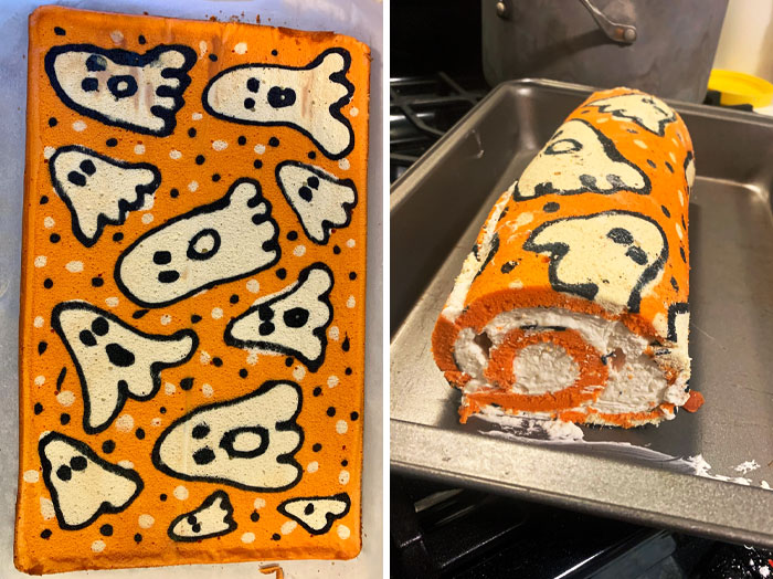 My Second Attempt At A Halloween Swiss Roll