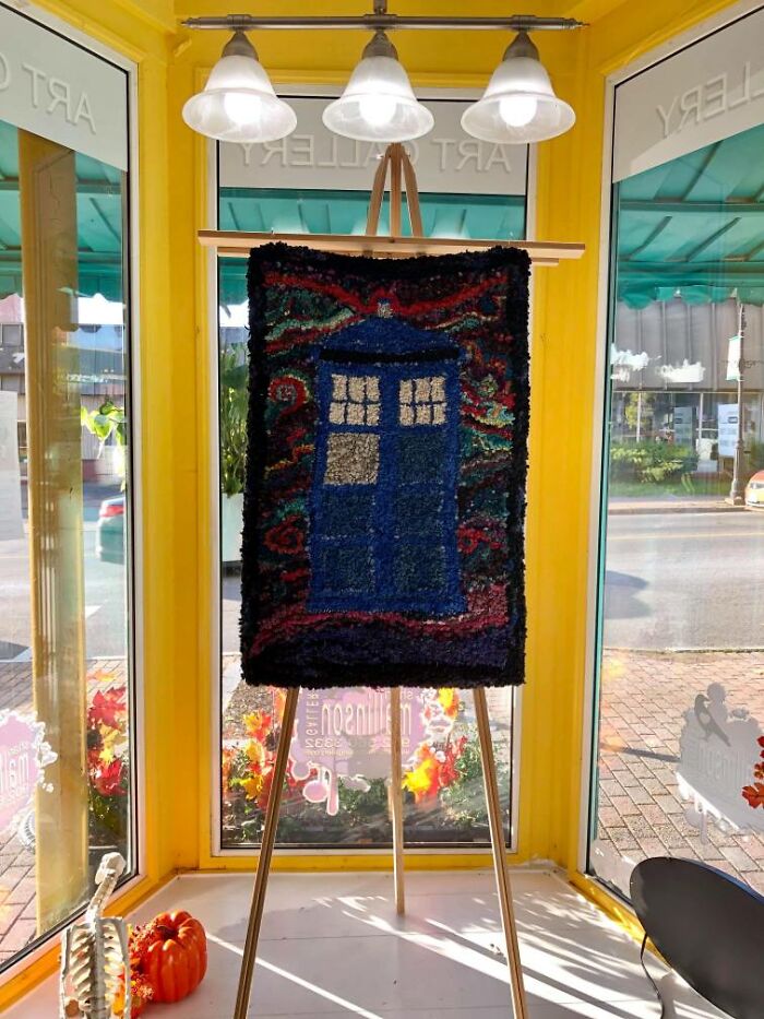 Tardis Hooked Rug