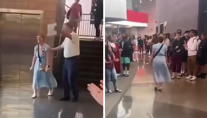 Students Line Up In Appreciation For 72-Year-Old Teacher Retiring After 50 Years At School