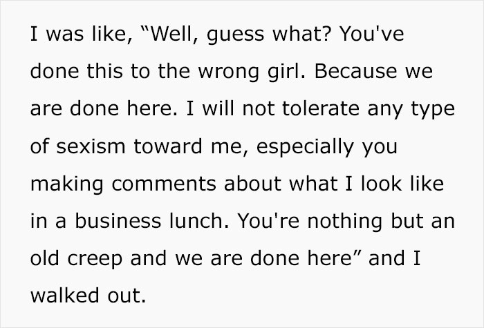 Businessman Thinks It’s Alright To Comment On This Woman’s Appearance During Their Business Lunch, She Has None Of It And Leaves Businessman Thinks It’s Alright To Comment On This Woman’s Appearance During Their Business Lunch, She Has None Of It And Leaves