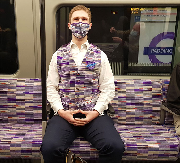 I Made A Waistcoat To Celebrate The Opening Of London's New Crossrail Line That Opened Today