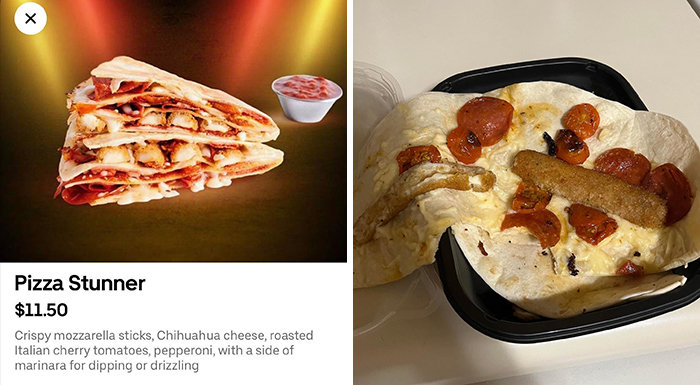 Ordered A Pizza Quesadilla. 2nd Pic Is What’s Advertised