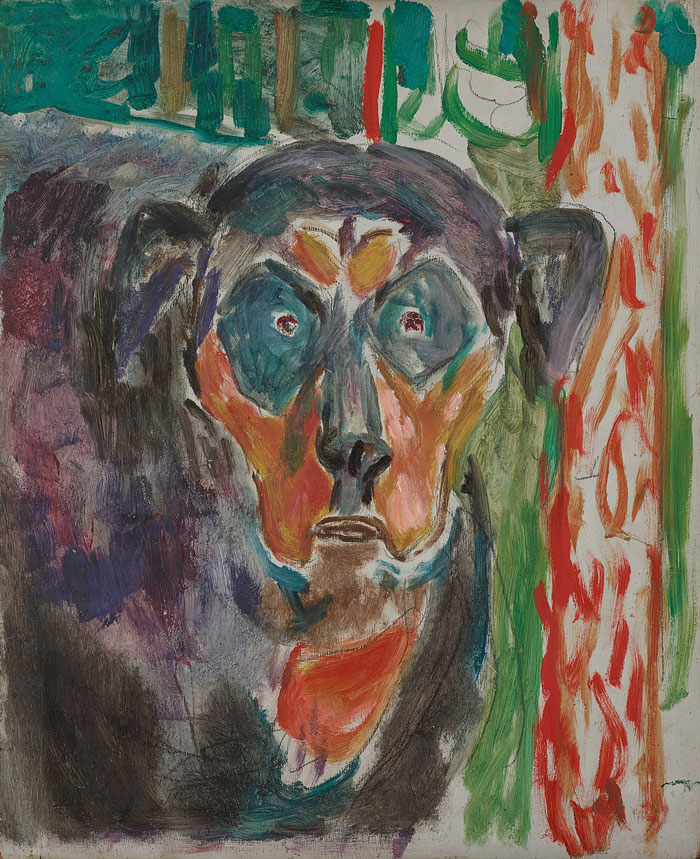 Head Of A Dog (1930) By Edvard Munch