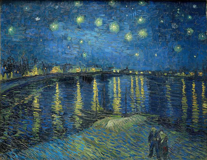 The Starry Night Over The Rhone by Vincent Van Gogh, 1888
