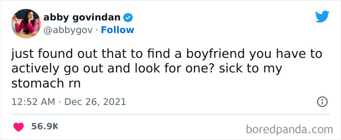 Tweet about finding a boyfriend