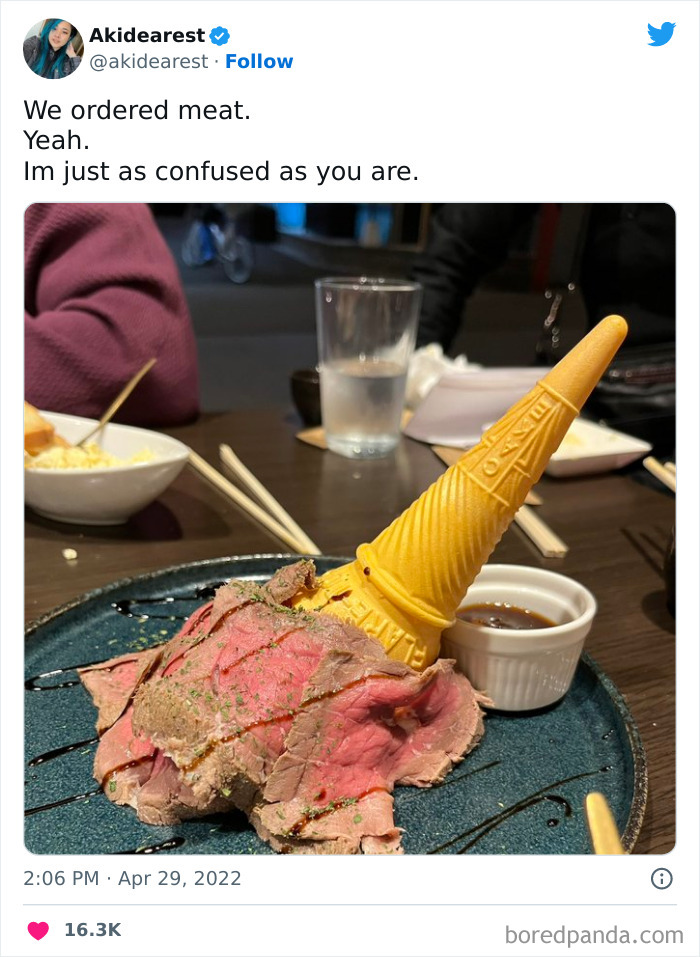 Upside-Down Meat Cone
