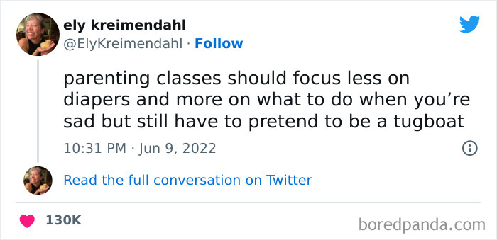 Tweet about parenting classes