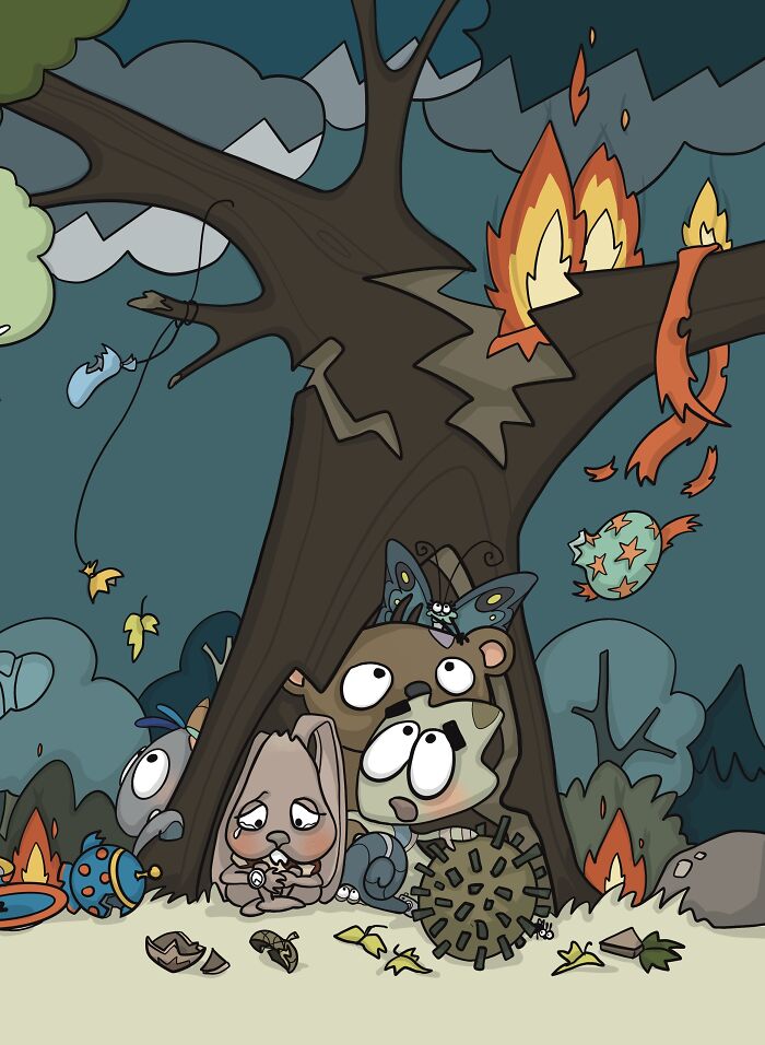 In This Tale Of Devastation, Cooperation, And Hope, I Portray The Terrors Of The World And The Unity Of The People In A Way Children Would Understand In This Tale Of Devastation, Cooperation, And Hope, I Portray The Terrors Of The World And The Unity Of The People In A Way Children Would Understand